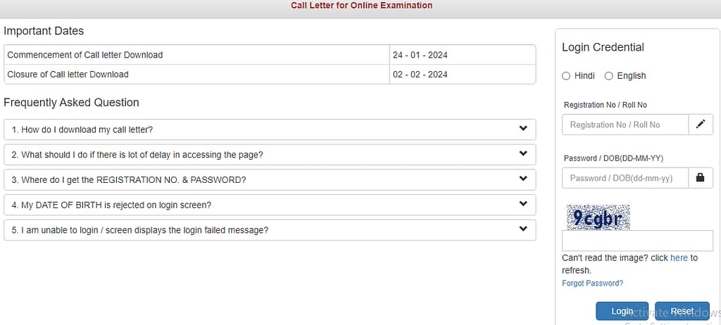 SBI SCO Admit Card 2024 Login