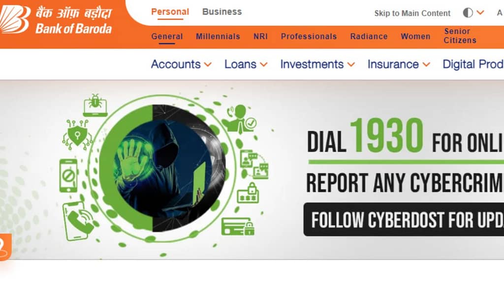 Bank of Baroda Official Website