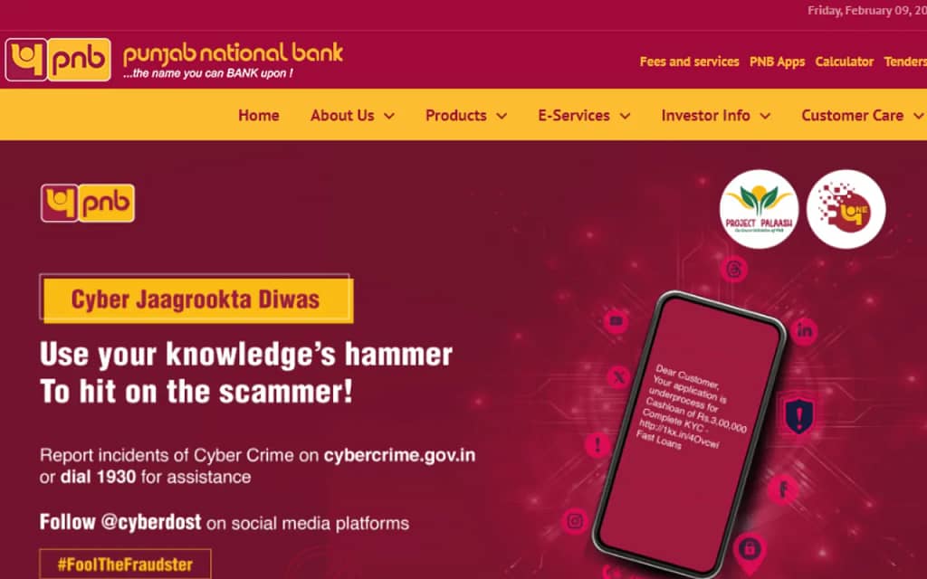 PNB Official website