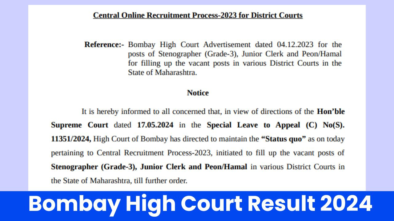Bombay High Court Result 2024