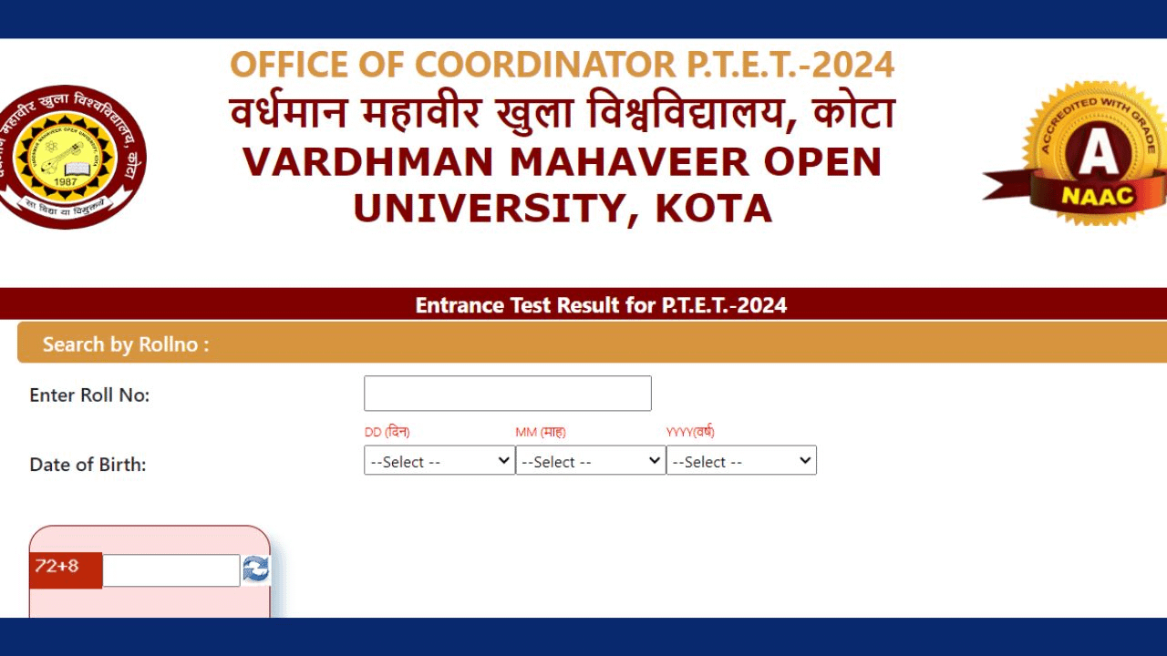 Rajasthan PTET Result 2024 OUT at ptetvmou2024.com: Direct Link Here