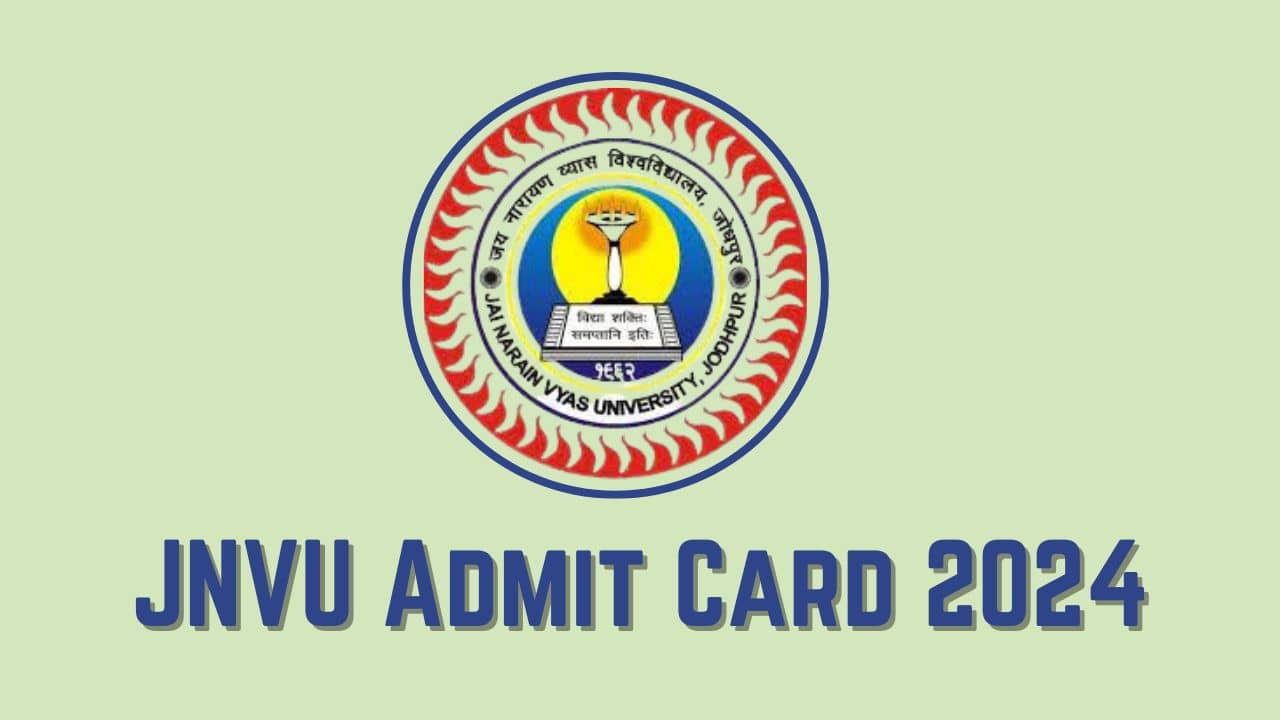 JNVU Admit Card 2024