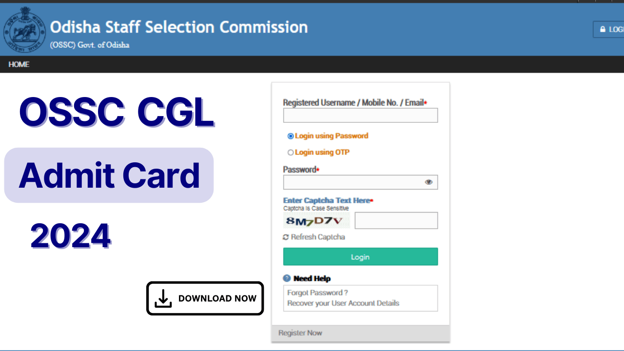 OSSC CGL Prelims Admit Card 2024