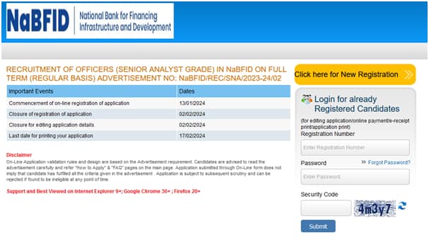 NaBFID Recruitment 2024 Apply Online Direct Link