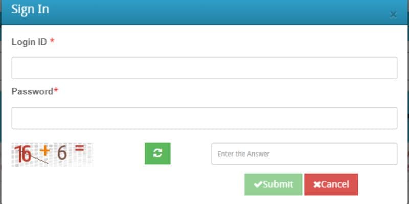 Login with Your ID and Password
