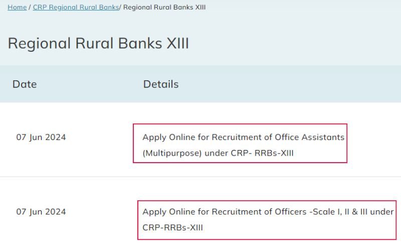 IBPS RRB Apply Online 2024