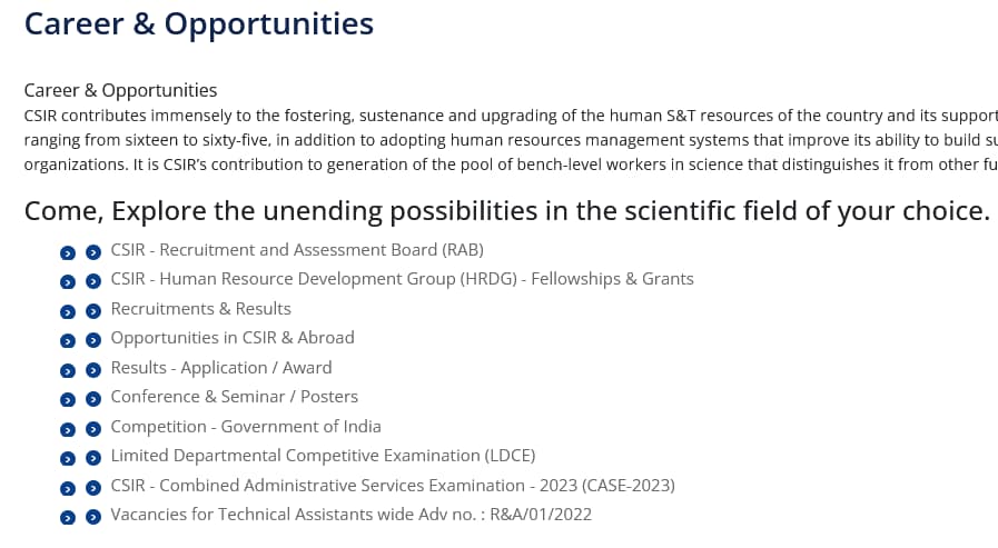 CSIR Admit Card 2024 Career and Opportunities