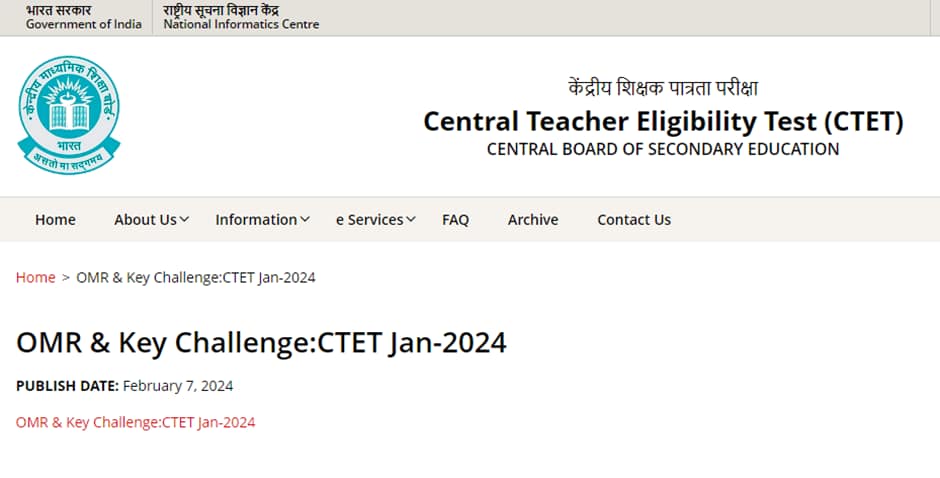 CTET Answer Key Jan 24