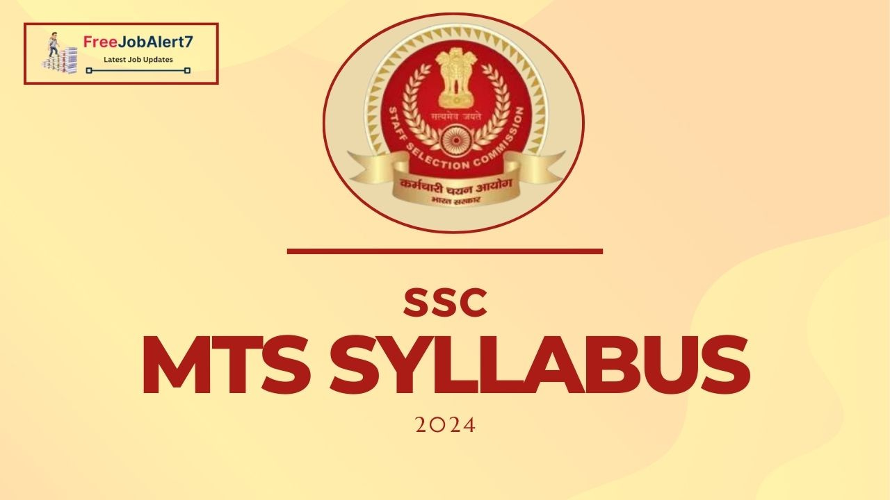 SSC MTS Syllabus 2024