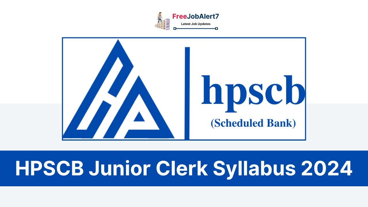 HPSCB Junior Clerk Syllabus 2024