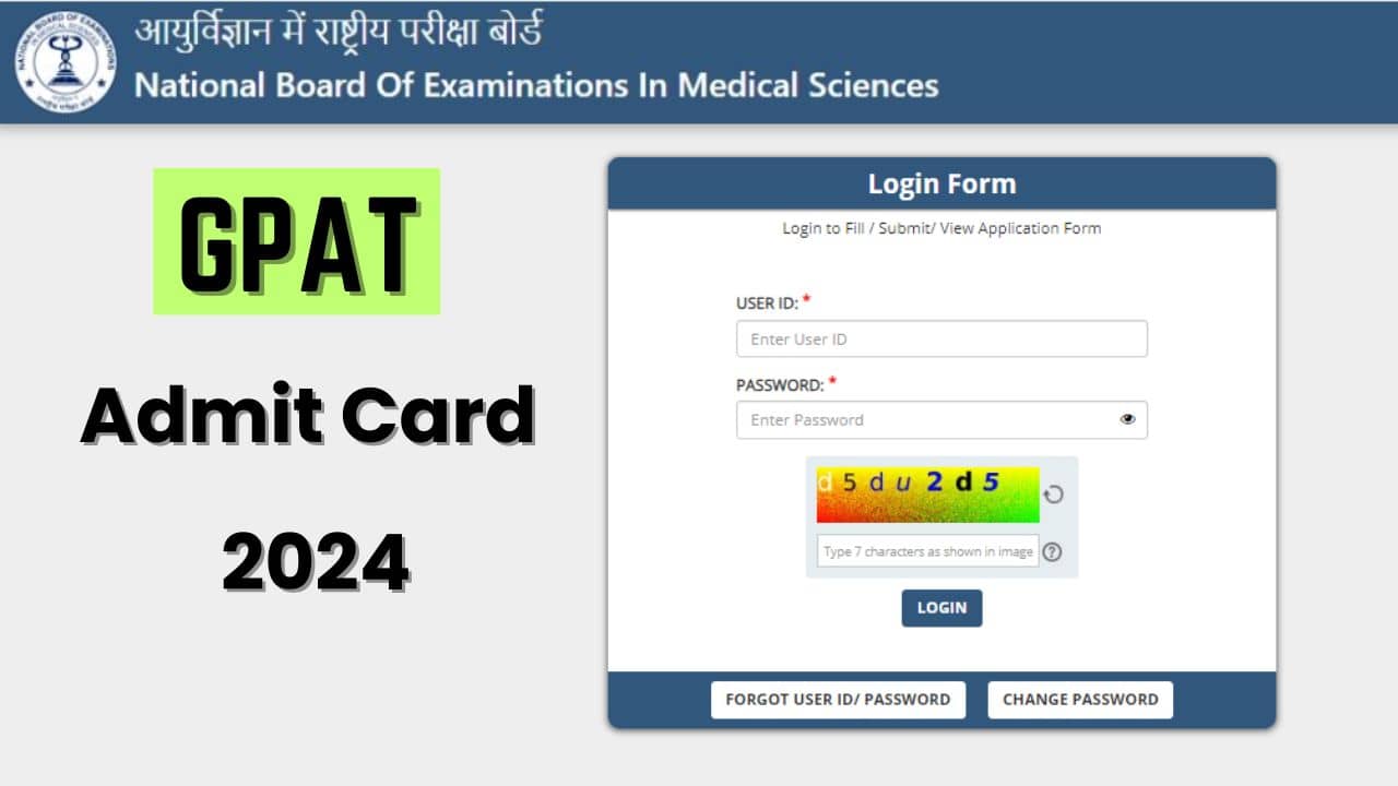 GPAT Admit Card 2024