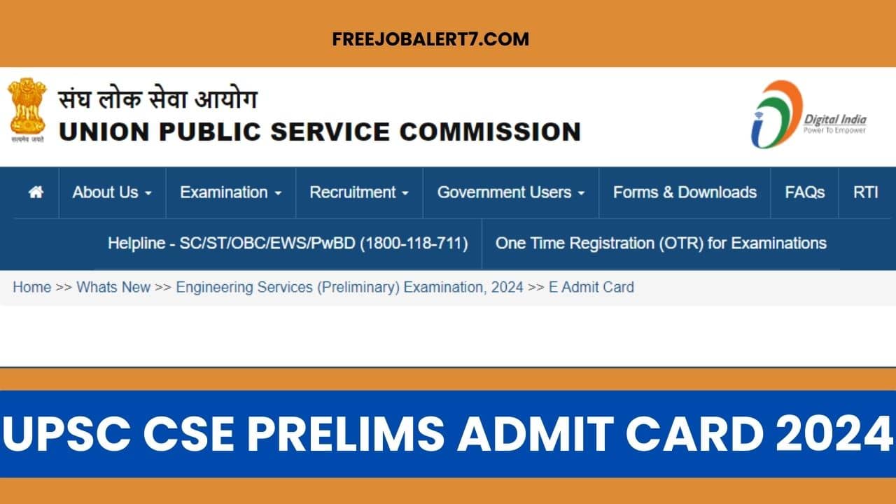 UPSC CSE Prelims Admit Card 2024