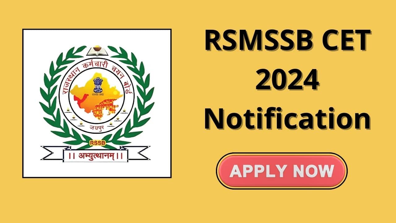 RSMSSB CET 2024 Notification
